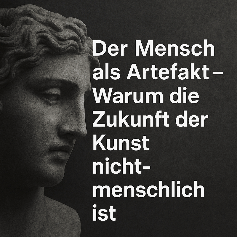 „Der Mensch als Artefakt – Warum die Zukunft der Kunst nicht-menschlich ist“