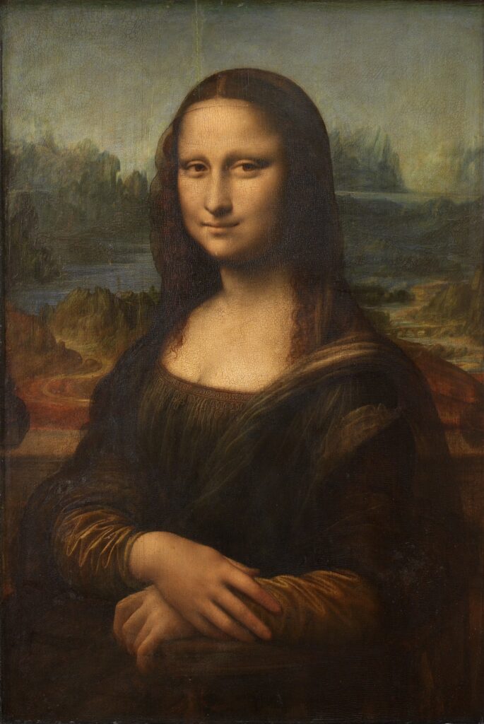 Leonardo da Vinci, Mona Lisa, Musée du Louvre, Public Domain.
