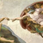 Michelangelo, Die Erschaffung Adams, Ausschnitt des Deckenfreskos der Sixtinischen Kapelle