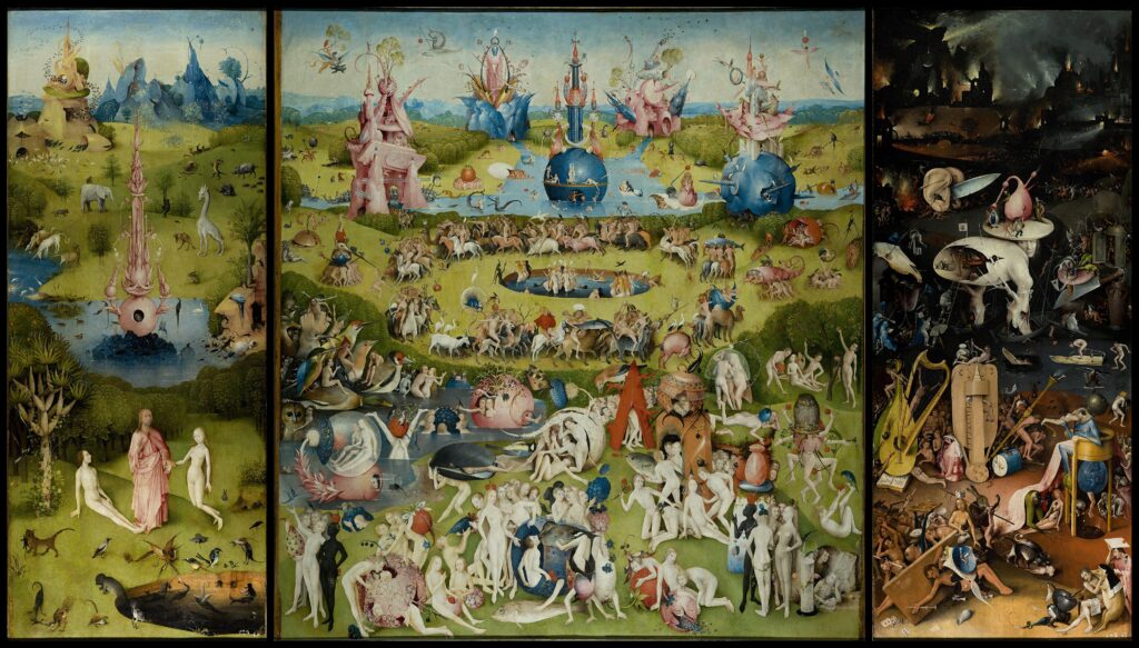 Hieronymus Bosch, Der Garten der Lüste, Triptychon, ca. 1490–1500